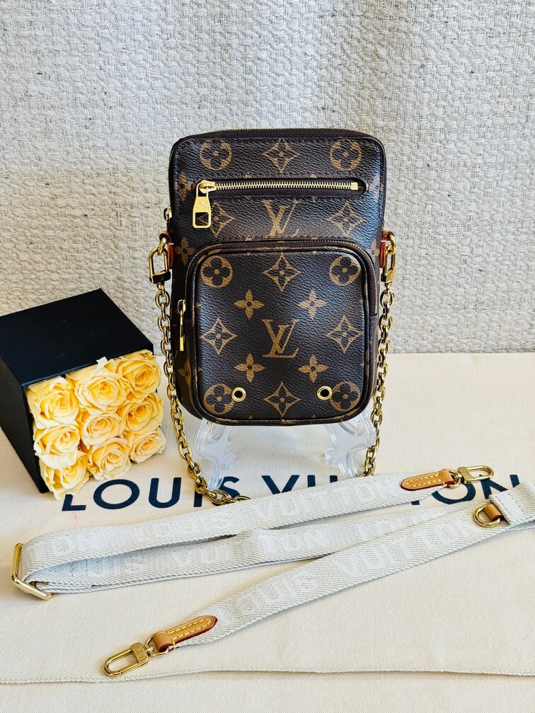 100 Original Louis Vuitton Utility Phone Sleeve Monogram